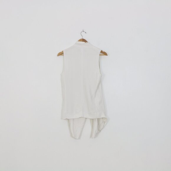 *Zara White Long Waterfall Vest - Picture 4 of 4